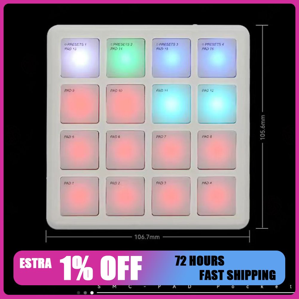 Midi Controller Pad - M-VAVE SMC-PAD POCKET Wireless Bluetooth MIDI