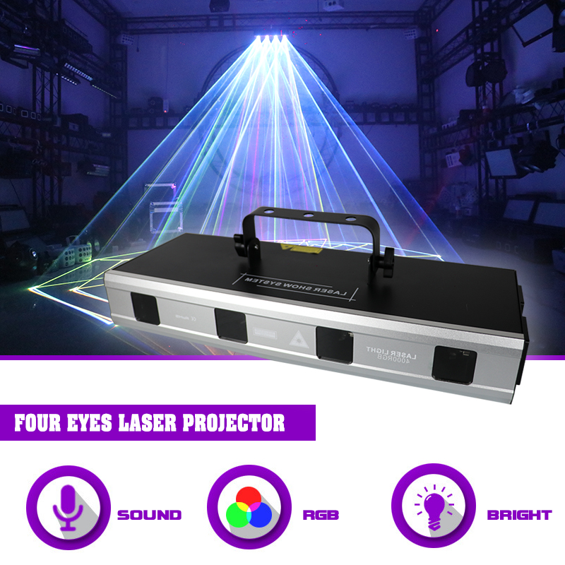 Audio Music Dj - Sunart 4W 4 Eyes Laser Projector