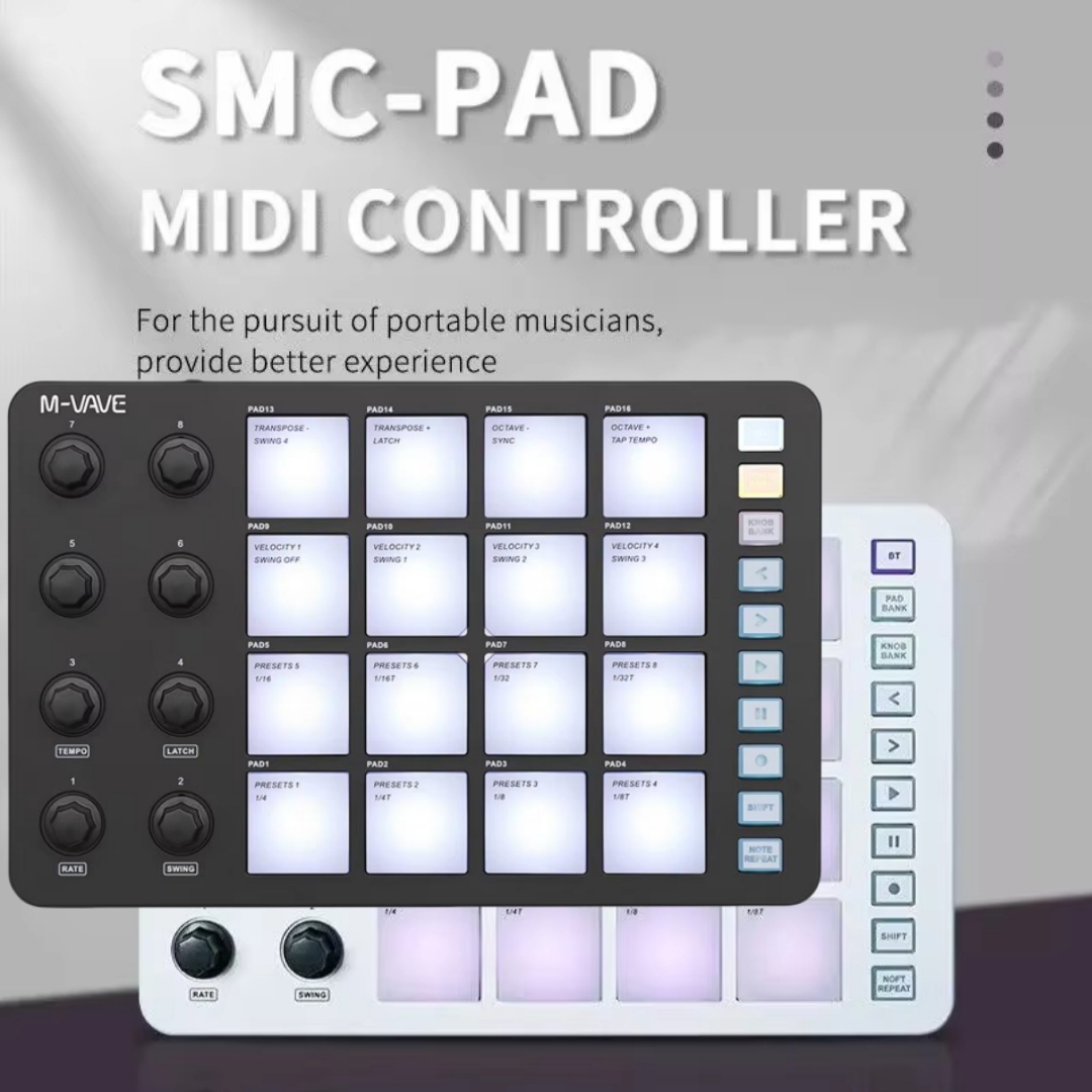 M-VAVE SMC-PAD Wireless MIDI C - Midi Controller Pad 评论和价格