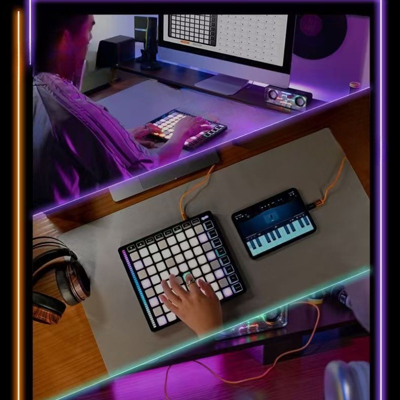 64-Key MIDI Percussion Pad Con - Midi Controller Pad 评论和价格