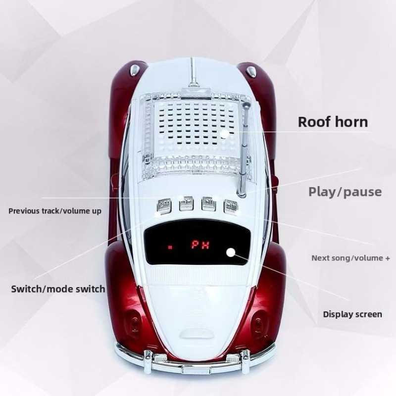 Beetle Car Model Bluetooth Spe - Audio Music Spotify 评论和价格