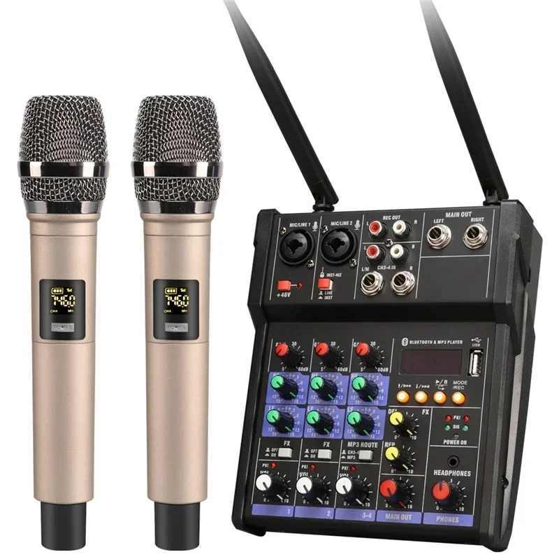 4 Channel USB Audio Mixer with - Audio Music Dj 评论和价格