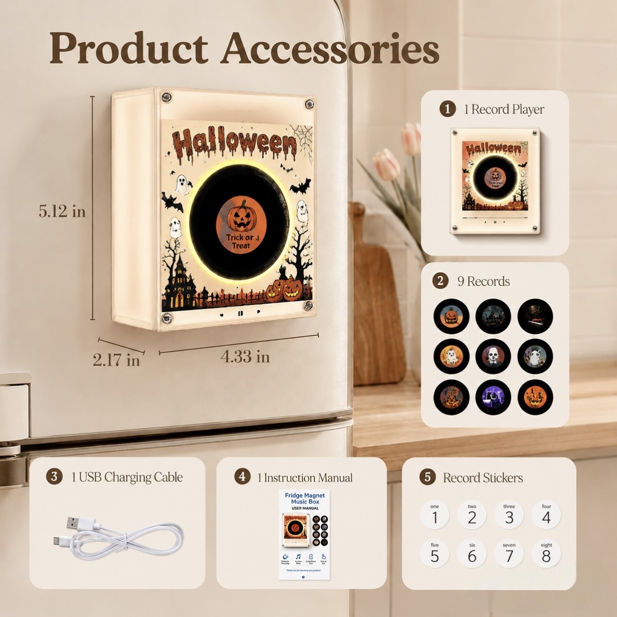 Wholesale Custom Halloween Rot - Audio Music Image 评论和价格