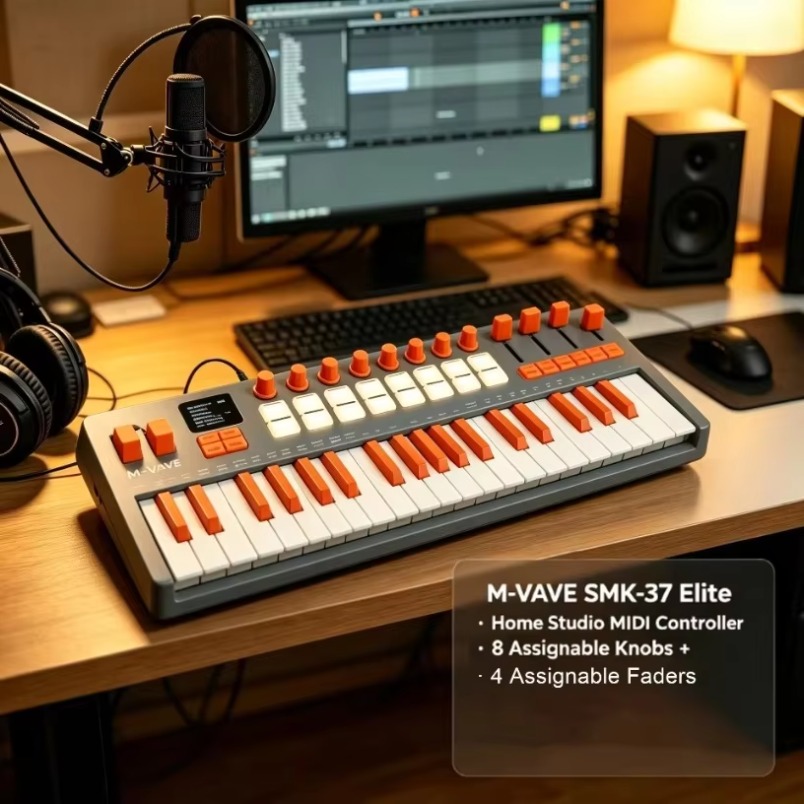M-VAVE SMK-37 Elite MIDI Keybo - Midi Controller Pad 评论和价格