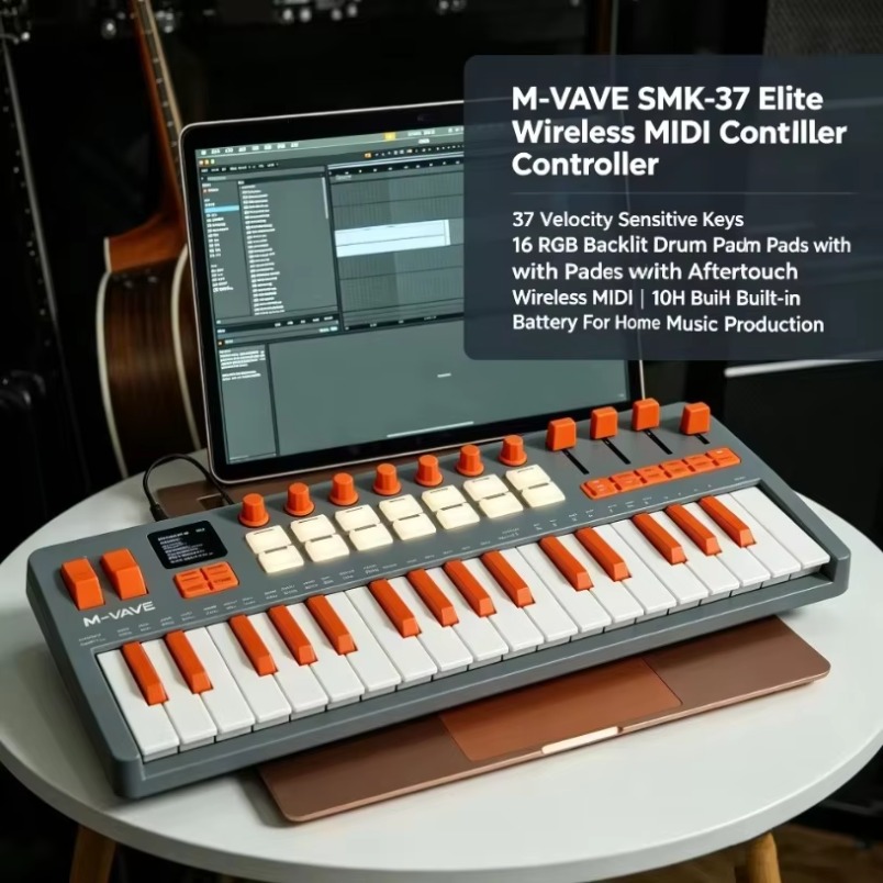 M-VAVE SMK-37 Elite MIDI Keybo - Midi Controller Pad 评论和价格